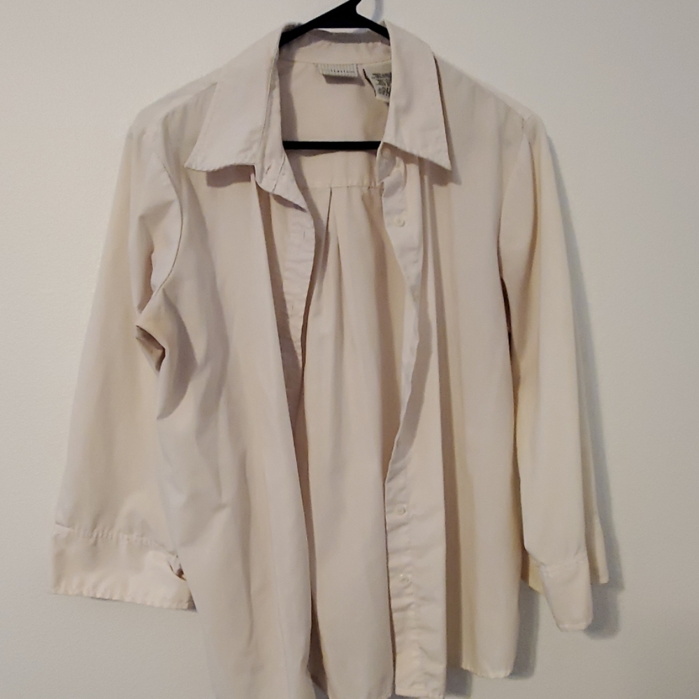 White button up blouse